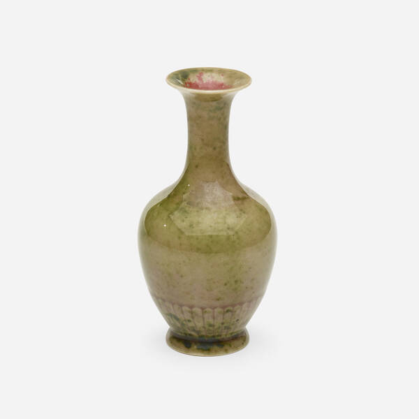 Chinese. Peachbloom vase. glazed