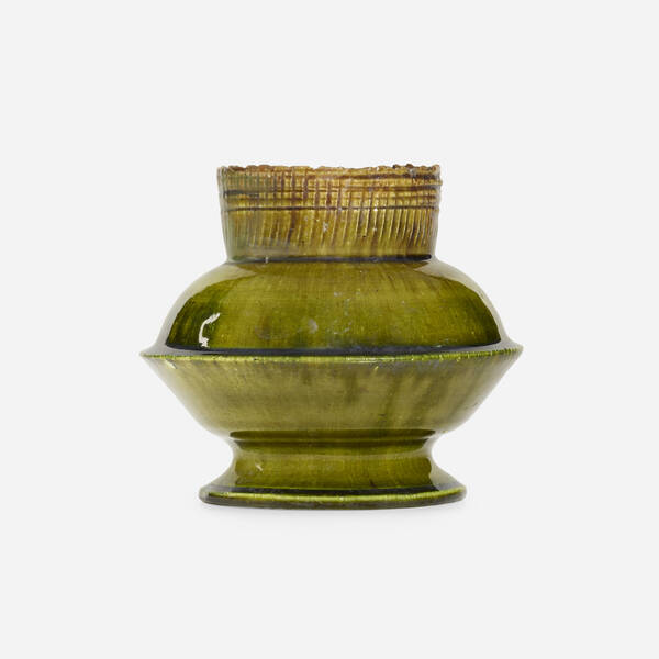 George E Ohr Vase c 1900 glazed 39f66d