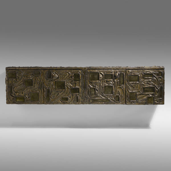 Paul Evans. Sculpted Bronze wall-mounted