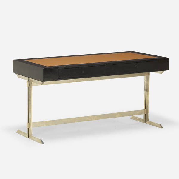 French. Desk. c. 1970, chrome-plated