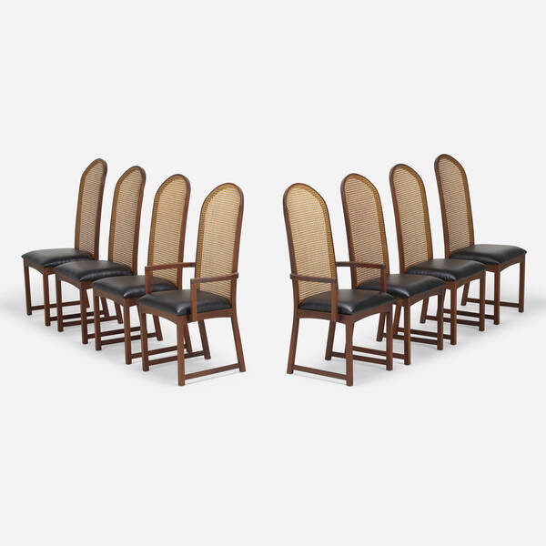 Milo Baughman. Dining chairs, set
