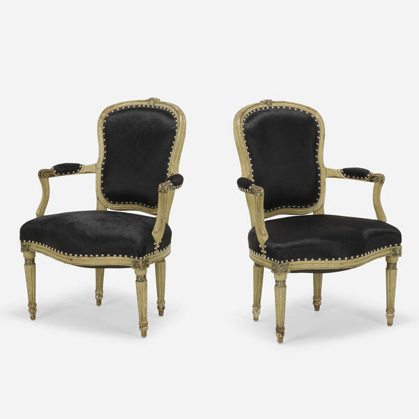 French Armchairs pair 19th century  39f9c9