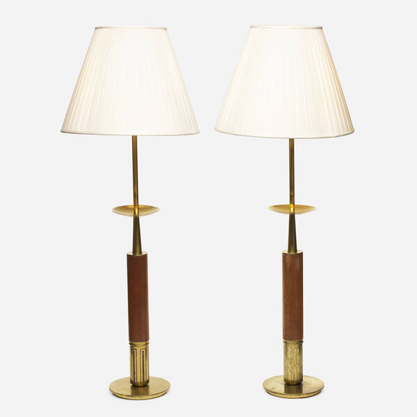 Stiffel. Table lamps, pair. c.