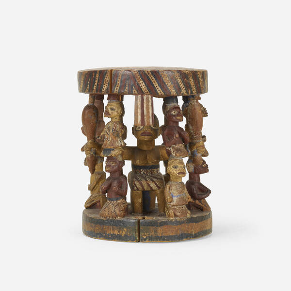 Yoruba artist Stool 20th century  39fa11