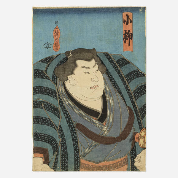 Utagawa Kuniteru. Portrait of Sumo