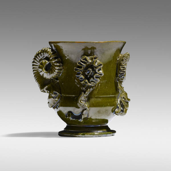 George E. Ohr. Snake vase. 1895-96,