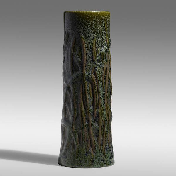 Fulper Pottery Rare Cattail vase  39fb11