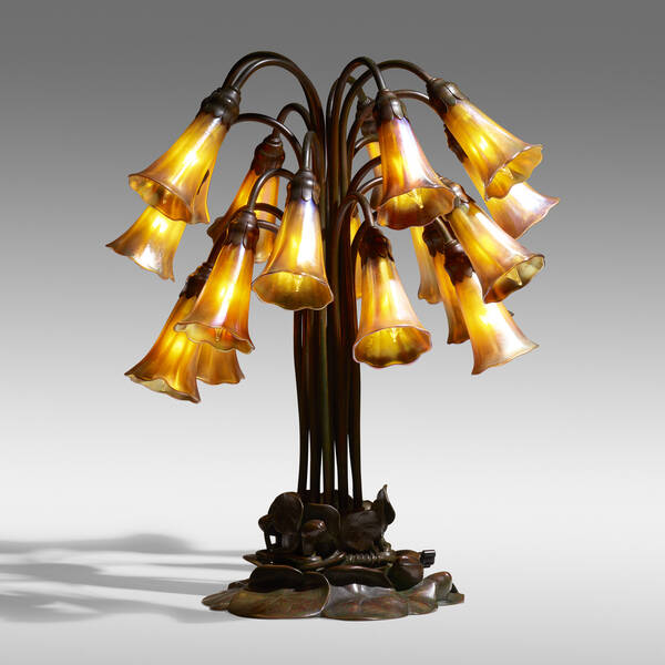 Tiffany Studios. Eighteen-light