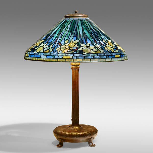 Tiffany Studios. Rare blue Daffodil