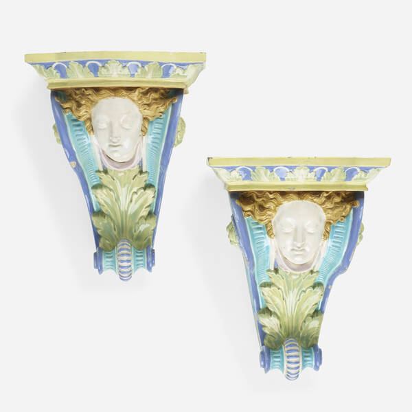 Royal Worcester. Figural wall brackets,