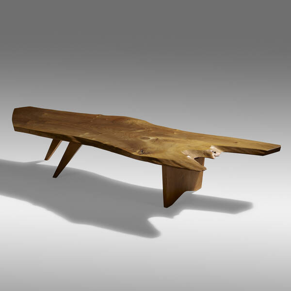 George Nakashima. Slab coffee table.