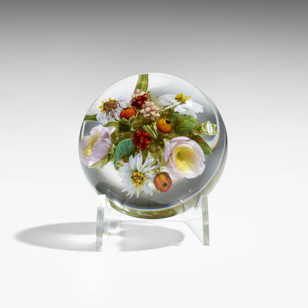 Paul Stankard. Botanical paperweight.