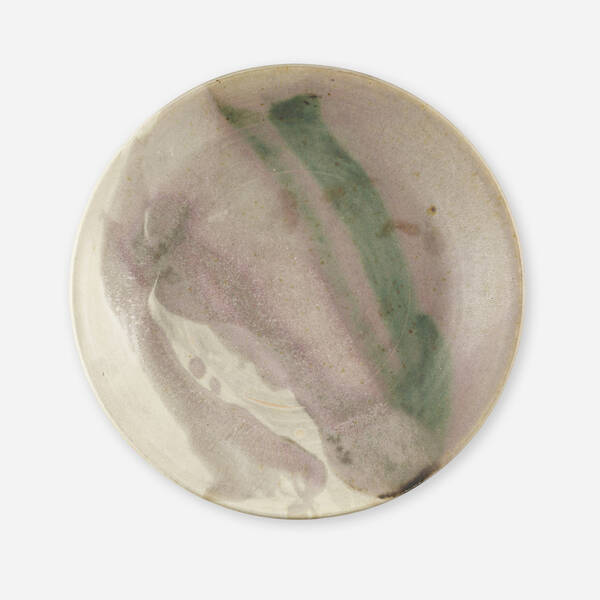 Toshiko Takaezu. Plate. c. 1985, glazed