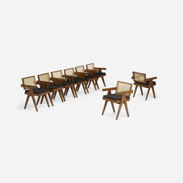 Pierre Jeanneret. Office Cane chairs