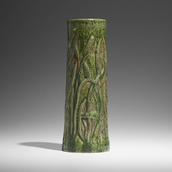 Fulper Pottery. Rare Cattail vase.