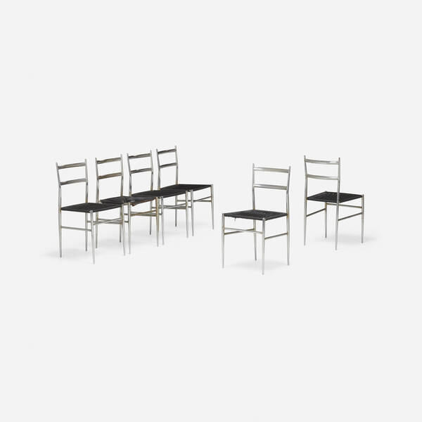 Modern. Dining chairs, set of six. c.