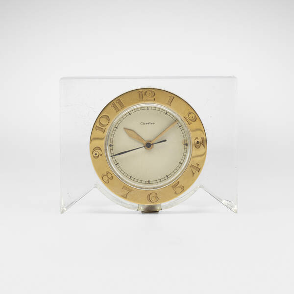 Modern. Clock. acrylic, brass.
