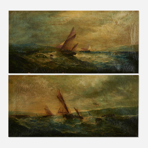 Artist Unknown. Ships in the Stormy