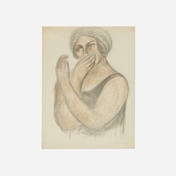 Ben Benn 1884–1983. Woman. 1923, charcoal