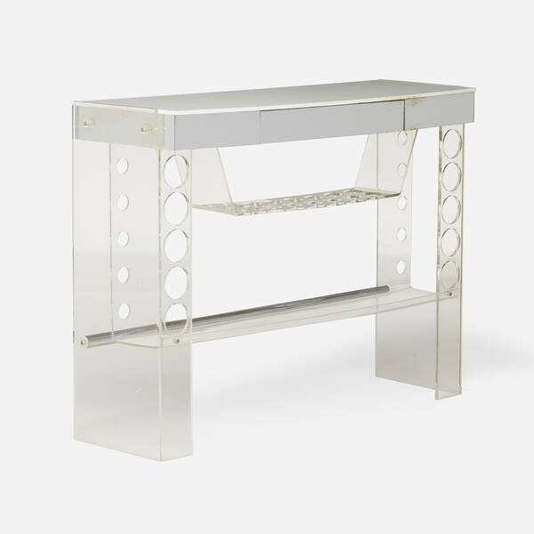 Modern. Bar. c. 1975, Lucite, mirrored