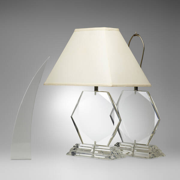 Modern. Lamps, pair. c. 1975, acrylic,