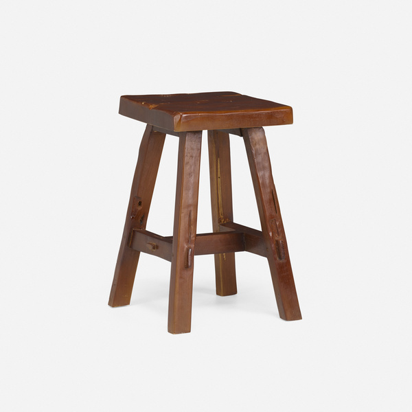  Rustic stool oak 18 h 11 39dc8a