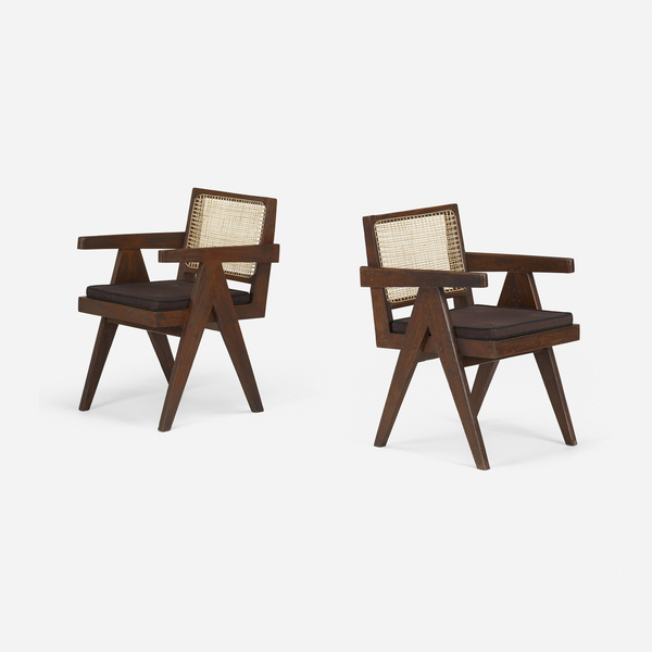 Pierre Jeanneret. Office Cane chairs