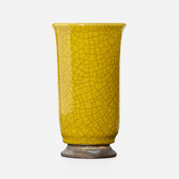 Glen Lukens Vase c 1940 crackle glazed 39dd4a
