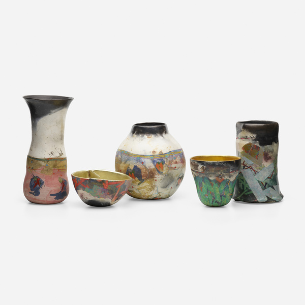 Bennett Bean. Collection of five vases.