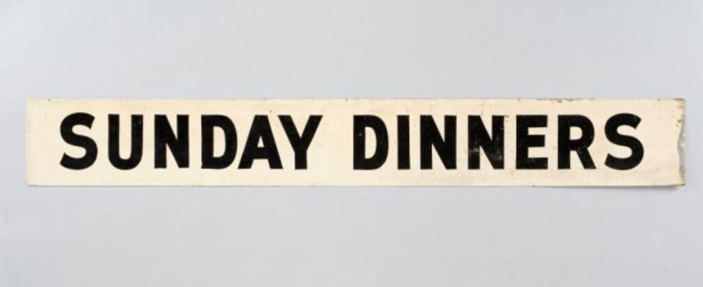 SUNDAY DINNERS SIGNA metal sign