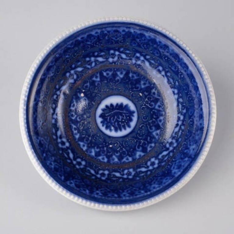 FLO-BLUE BOWLA flo-blue spongeware bowl