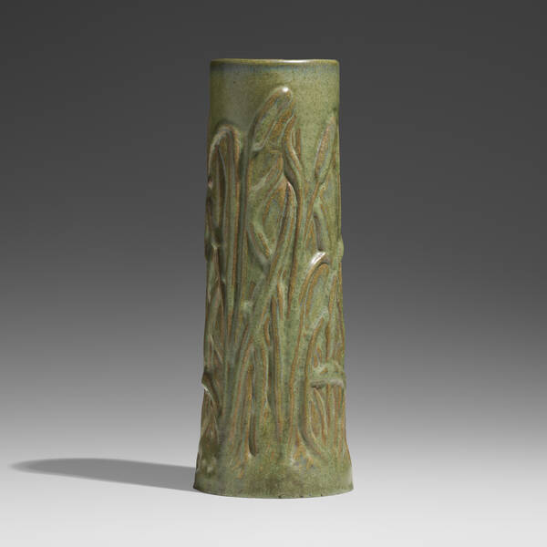 Fulper Pottery. Rare Cattail vase. 1911-17,
