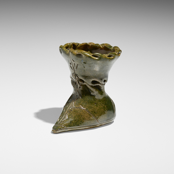 George E. Ohr. Boot vase. 1895-96,