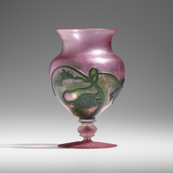 Daum Vase with poppies c 1900  39e015