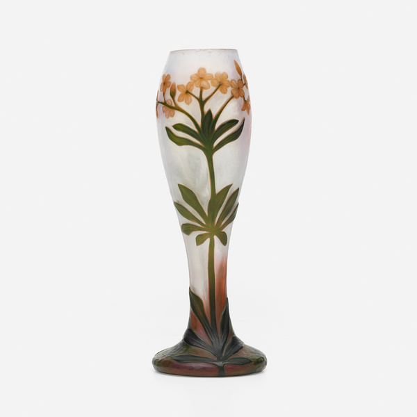 Daum Vase with euphorbia c 1900  39e016