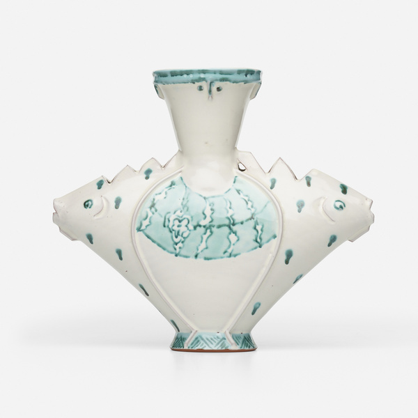 Walter Ostrom Fish Vase with Liao 39e09f