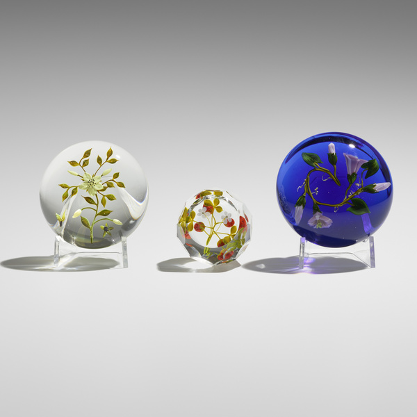 Paul Stankard. Paperweights, set of