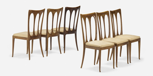 Italian. Dining chairs, set of