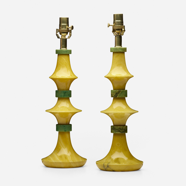 Modern. Table lamps, pair. c. 1965,