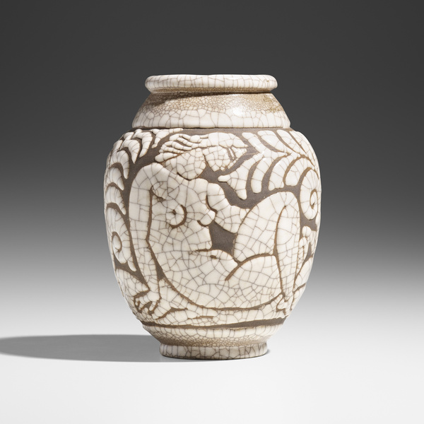 Ren Buthaud Vase c 1930 peau de serpent 39e269