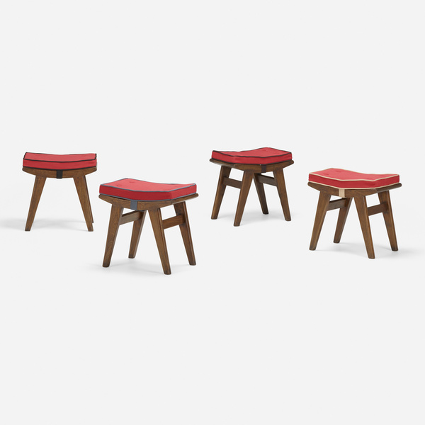 Pierre Jeanneret. Low stools from