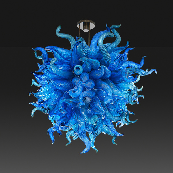 Dale Chihuly Star Sapphire Chandelier  39e384