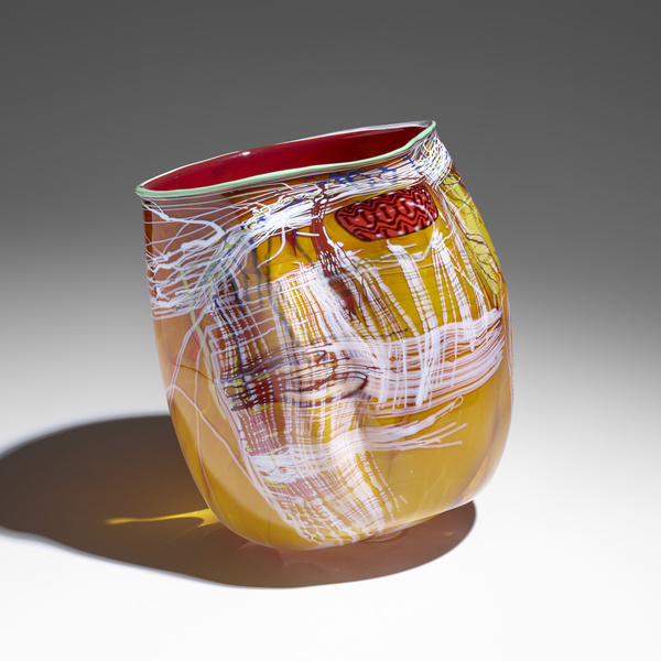 Dale Chihuly Yellow Soft Cylinder 39e395