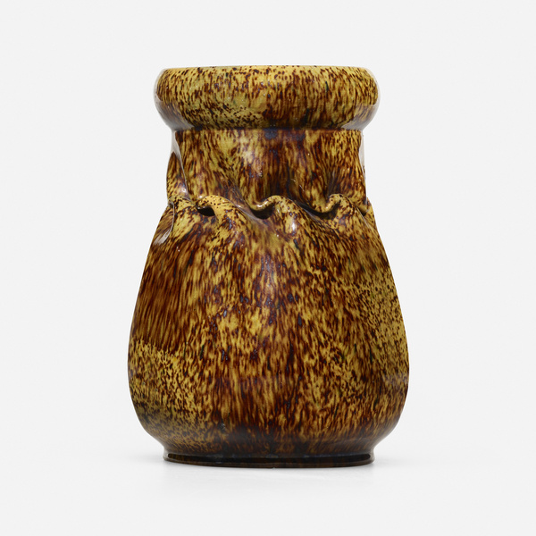 George E. Ohr. Tall vase. 1897-1900,