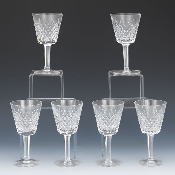 SIX WATERFORD CLARET WINE GLASSES  3a0c30