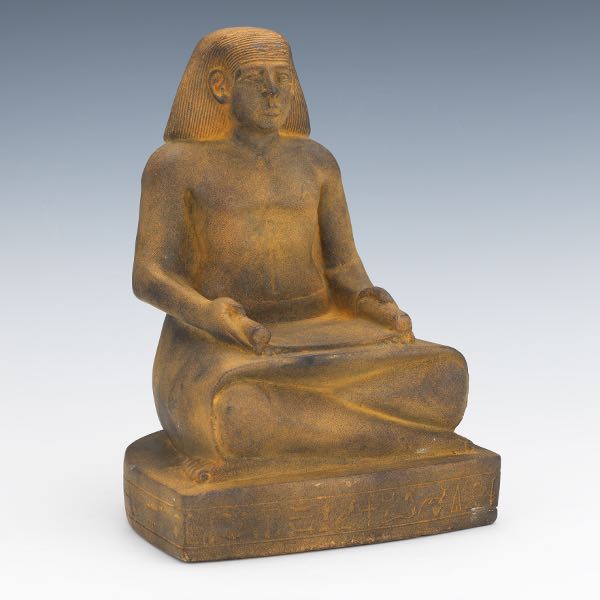 EGYPTIAN STONE SEATED FIGURE OF 3a0c7b