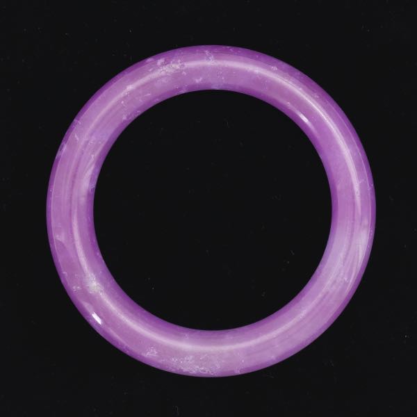 CARVED LAVENDER COLOR JADEITE BANGLE