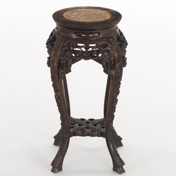 CHINESE CARVED ROSEWOOD OCCASIONAL TABLE