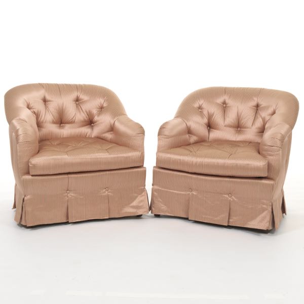 PAIR OF BAKER FURNITURE TUFTED 3a0ce3