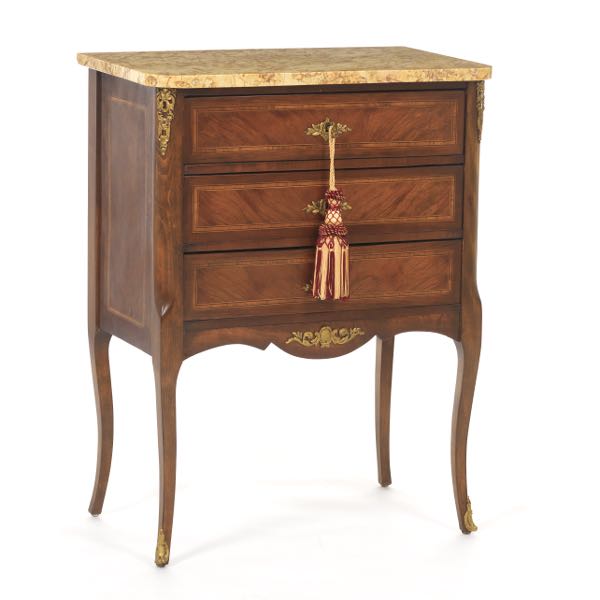 LOUIS XV STYLE INLAID WOOD SIDE